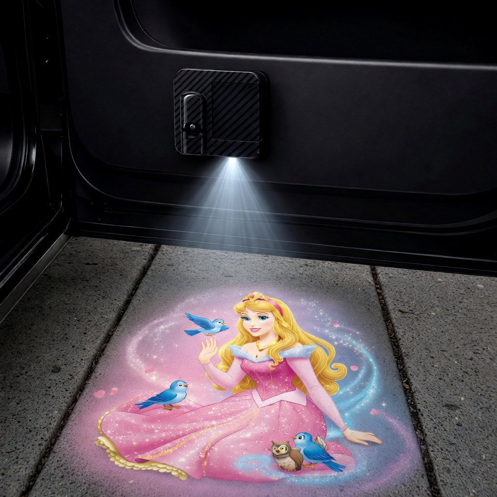 Aurora car door projector
