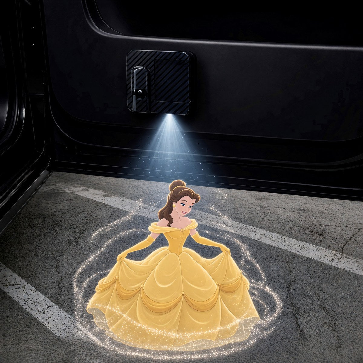 Belle car door projector